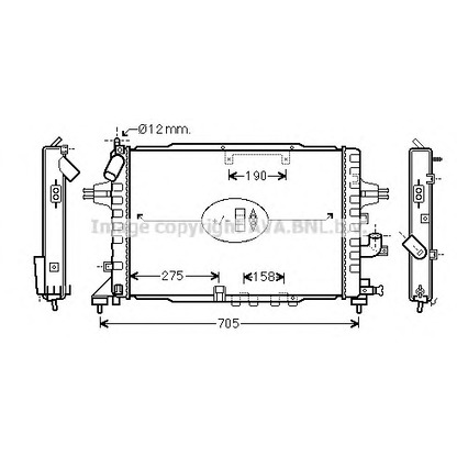 Foto Radiatore, Raffreddamento motore AVA QUALITY COOLING OL2365