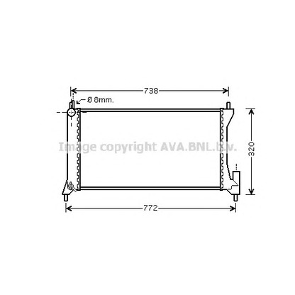 Фото Радиатор, охлаждение двигателя AVA QUALITY COOLING OL2386