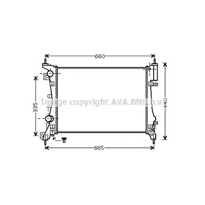 Foto Radiador, refrigeración del motor AVA QUALITY COOLING OL2408