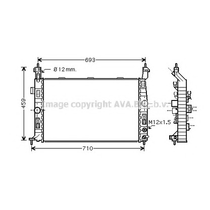 Photo Radiator, engine cooling AVA QUALITY COOLING OL2431