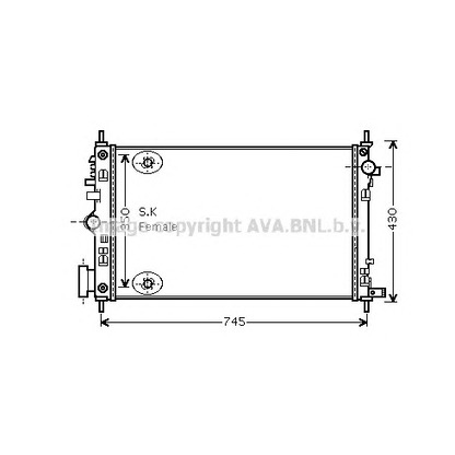 Photo Radiator, engine cooling AVA QUALITY COOLING OL2472