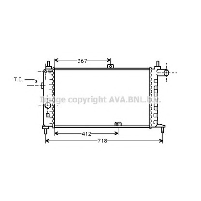 Foto Radiador, refrigeración del motor AVA QUALITY COOLING OLA2064