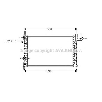 Photo Radiateur, refroidissement du moteur AVA QUALITY COOLING OLA2150