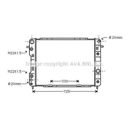 Foto Radiatore, Raffreddamento motore AVA QUALITY COOLING OLA2199