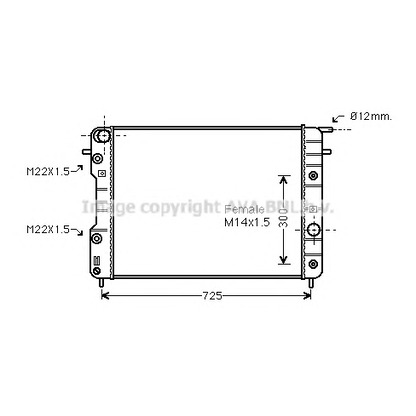 Foto Kühler, Motorkühlung AVA QUALITY COOLING OLA2202