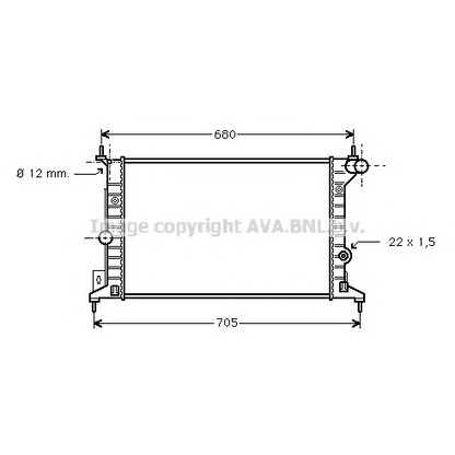 Foto Kühler, Motorkühlung AVA QUALITY COOLING OLA2242