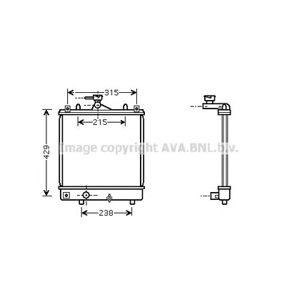 Foto Radiatore, Raffreddamento motore AVA QUALITY COOLING OLA2330