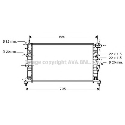 Фото Радиатор, охлаждение двигателя AVA QUALITY COOLING OLA2359