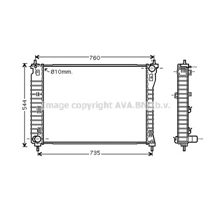 Foto Kühler, Motorkühlung AVA QUALITY COOLING OLA2435