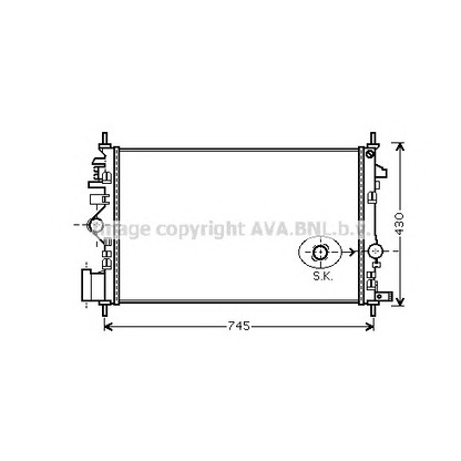 Photo Radiateur, refroidissement du moteur AVA QUALITY COOLING OLA2474