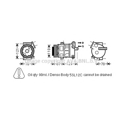 Photo Compressor, air conditioning AVA QUALITY COOLING OLAK558