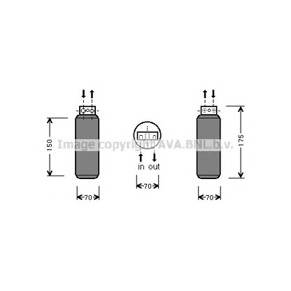 Photo Filtre déshydratant, climatisation AVA QUALITY COOLING OLD291