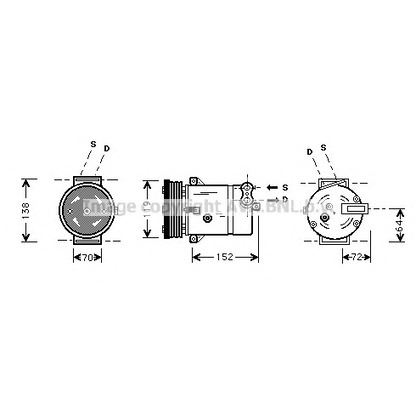 Photo Compressor, air conditioning AVA QUALITY COOLING OLK279