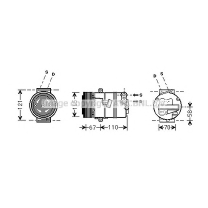 Foto Compresor, aire acondicionado AVA QUALITY COOLING OLK494