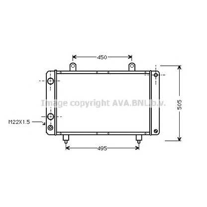 Photo Radiator, engine cooling AVA QUALITY COOLING PE2112