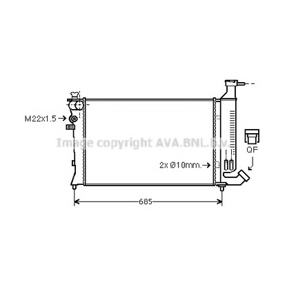 Zdjęcie Chłodnica, układ chłodzenia silnika AVA QUALITY COOLING PE2136