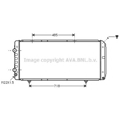 Фото Радиатор, охлаждение двигателя AVA QUALITY COOLING PE2151