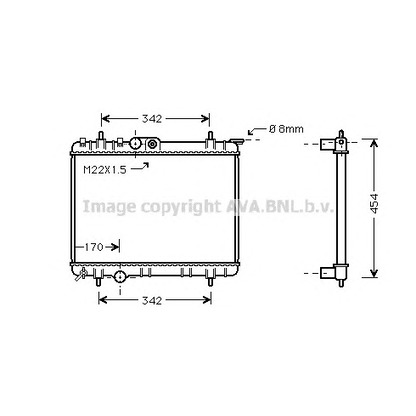 Zdjęcie Chłodnica, układ chłodzenia silnika AVA QUALITY COOLING PE2190