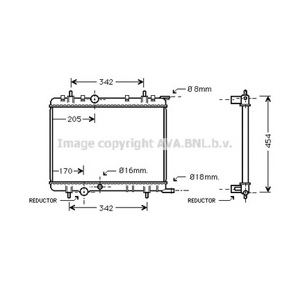 Photo Radiator, engine cooling AVA QUALITY COOLING PE2223