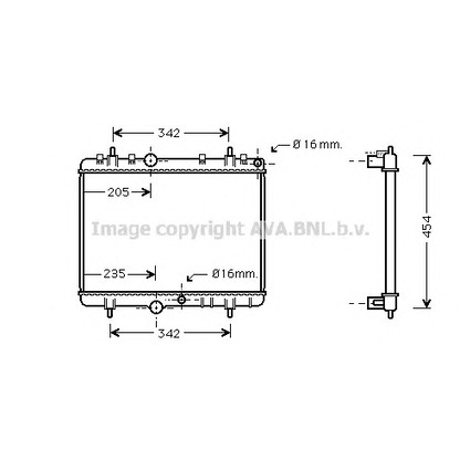 Zdjęcie Chłodnica, układ chłodzenia silnika AVA QUALITY COOLING PE2241