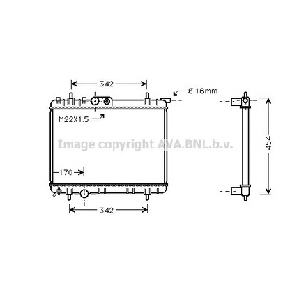 Photo Radiator, engine cooling AVA QUALITY COOLING PE2244