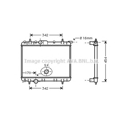 Foto Radiatore, Raffreddamento motore AVA QUALITY COOLING PE2247