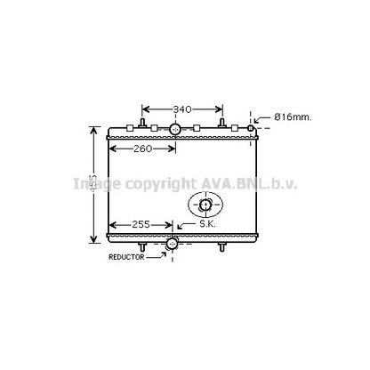 Foto Radiador, refrigeración del motor AVA QUALITY COOLING PE2314