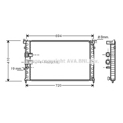 Foto Radiatore, Raffreddamento motore AVA QUALITY COOLING PE2339