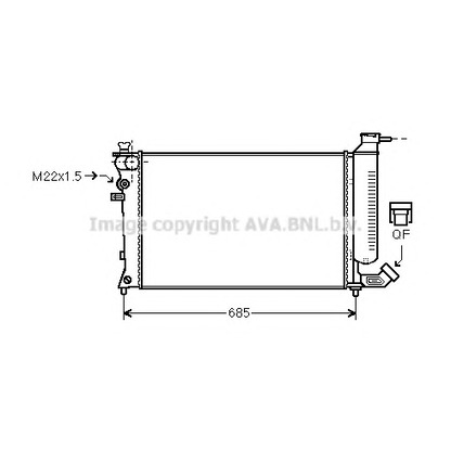 Foto Radiador, refrigeración del motor AVA QUALITY COOLING PEA2137