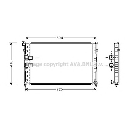 Фото Радиатор, охлаждение двигателя AVA QUALITY COOLING PEA2176