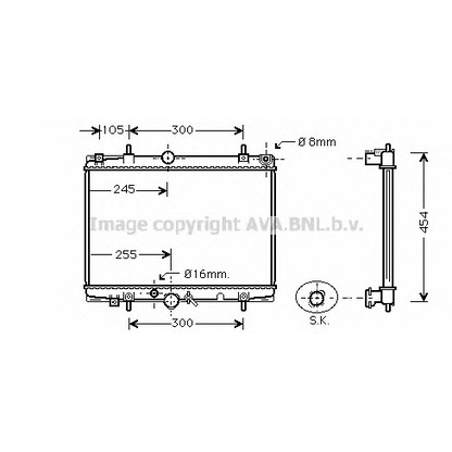 Foto Radiatore, Raffreddamento motore AVA QUALITY COOLING PEA2213