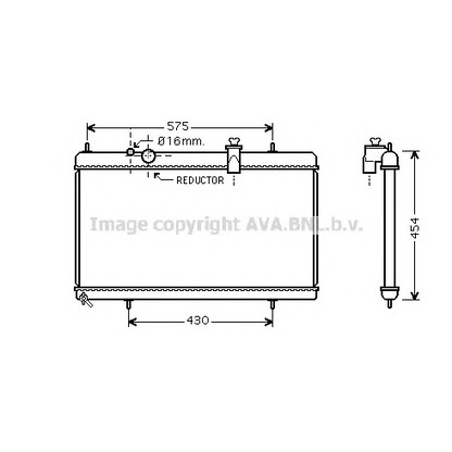 Zdjęcie Chłodnica, układ chłodzenia silnika AVA QUALITY COOLING PEA2256