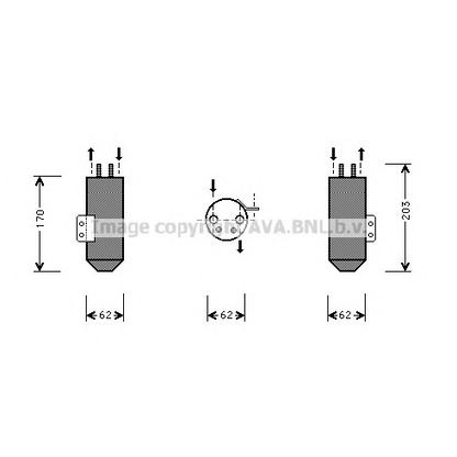 Photo Filtre déshydratant, climatisation AVA QUALITY COOLING PED020