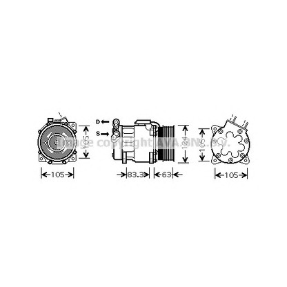 Foto Compresor, aire acondicionado AVA QUALITY COOLING PEK306