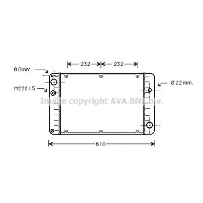 Foto Radiatore, Raffreddamento motore AVA QUALITY COOLING PR2004