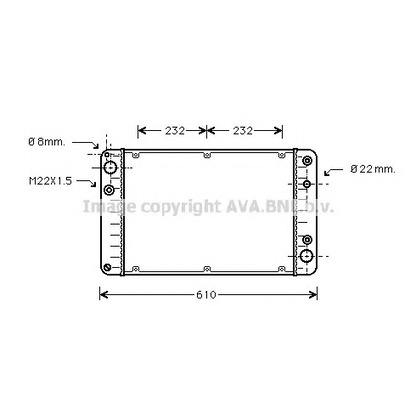 Photo Radiateur, refroidissement du moteur AVA QUALITY COOLING PR2005