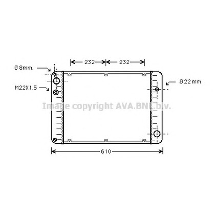 Photo Radiator, engine cooling AVA QUALITY COOLING PR2006