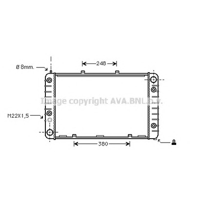 Photo Radiator, engine cooling AVA QUALITY COOLING PR2011