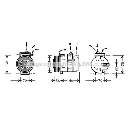 Photo Compressor, air conditioning AVA QUALITY COOLING PRK040