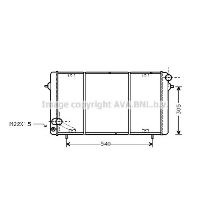 Photo Radiateur, refroidissement du moteur AVA QUALITY COOLING RT2113