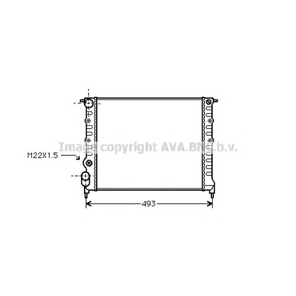 Photo Radiator, engine cooling AVA QUALITY COOLING RT2118