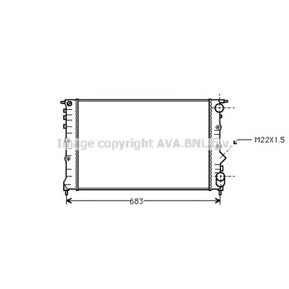 Foto Radiatore, Raffreddamento motore AVA QUALITY COOLING RT2131