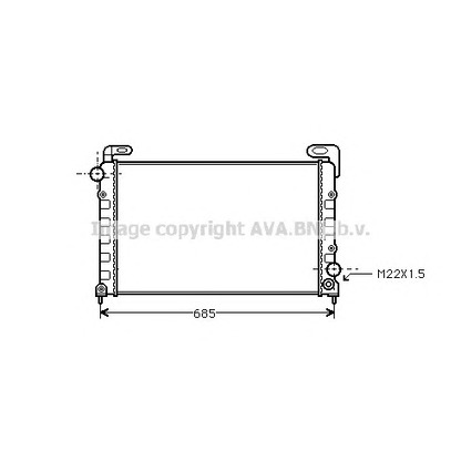 Фото Радиатор, охлаждение двигателя AVA QUALITY COOLING RT2135