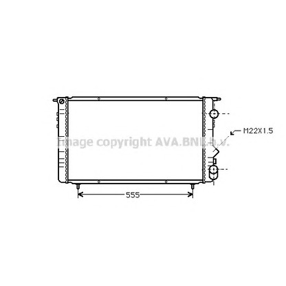 Foto Radiatore, Raffreddamento motore AVA QUALITY COOLING RT2150