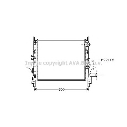 Foto Radiador, refrigeración del motor AVA QUALITY COOLING RT2206