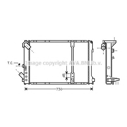 Photo Radiator, engine cooling AVA QUALITY COOLING RT2209