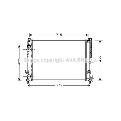 Photo Radiateur, refroidissement du moteur AVA QUALITY COOLING RT2237