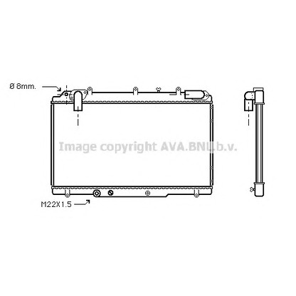 Photo Radiator, engine cooling AVA QUALITY COOLING RT2240