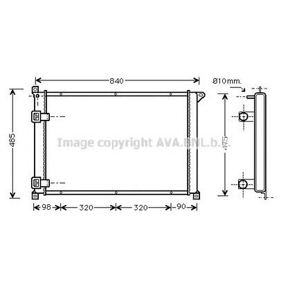 Foto Radiatore, Raffreddamento motore AVA QUALITY COOLING RT2257