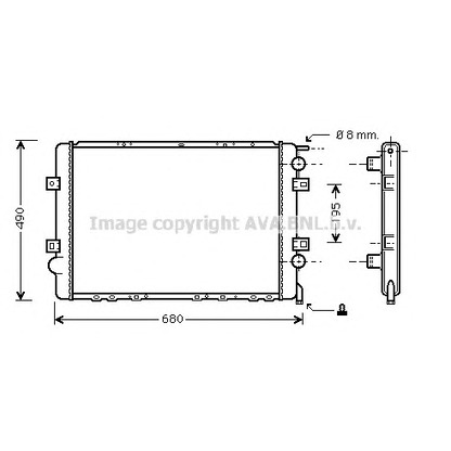 Foto Radiador, refrigeración del motor AVA QUALITY COOLING RT2299